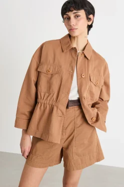 Giacca con coulisse - Cammello