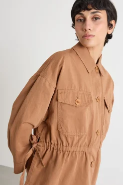 Giacca con coulisse - Cammello