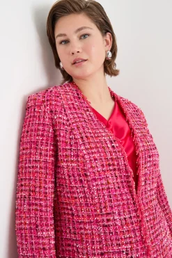 Giacca con ricami di jais e strass - Rosa