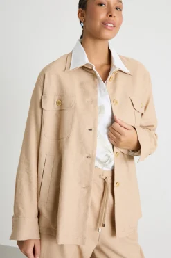Giacca con tasche multiple - Beige