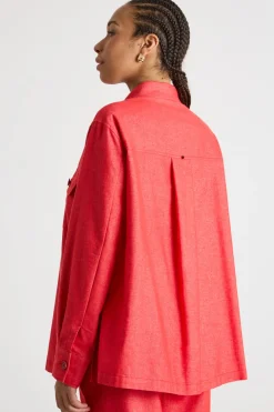Giacca con tasche multiple - Rosso