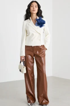 Giacca corta in twill - Bianco