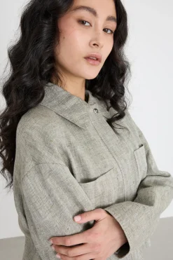 Giacca cropped boxy - Grigio