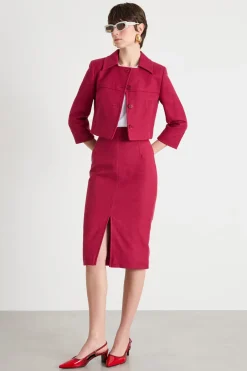 Giacca crop - Rosso