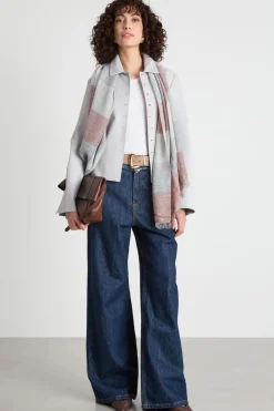 Giacca dritta con spacchi - Grigio