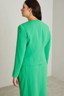 Giacca in cady fluido - Verde Prato