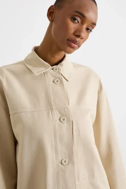 Giacca in canvas - Beige