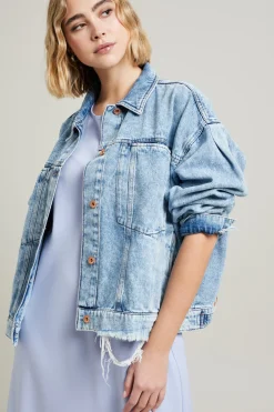 Giacca in denim di cotone - Azzurro Denim
