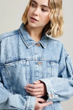 Giacca in denim di cotone - Azzurro Denim