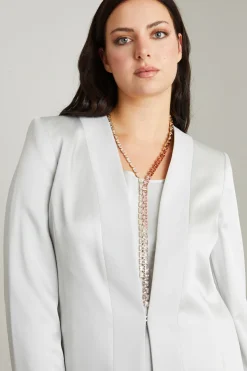 Giacca in envers satin - Ghiaccio