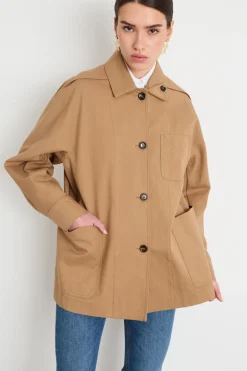Giacca in gabardina antigoccia - Cammello