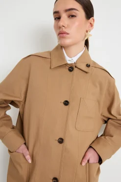 Giacca in gabardina antigoccia - Cammello