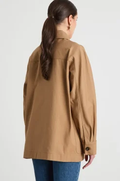 Giacca in gabardina antigoccia - Cammello