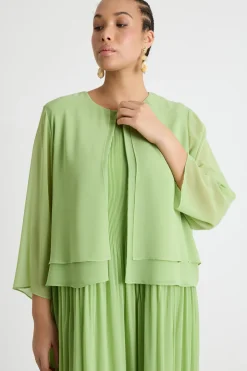 Giacca in georgette - Verde