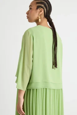 Giacca in georgette - Verde