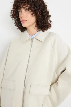 Giacca in jersey accoppiato - Beige