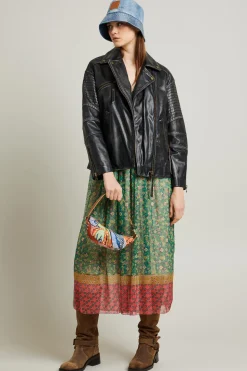 Giacca in pelle - Nero