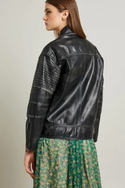 Giacca in pelle - Nero