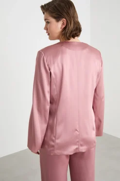 Giacca in raso - Rosa