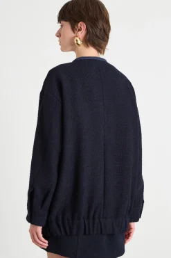 Giacca in stuoia stretch - Blu