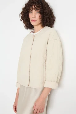 Giacca in tessuto trapuntato - Beige