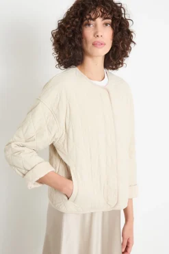 Giacca in tessuto trapuntato - Beige