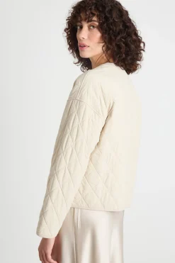 Giacca in tessuto trapuntato - Beige