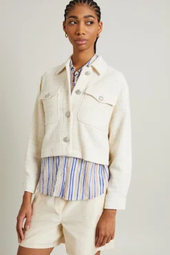 Giacca in tweed - Bianco Latte