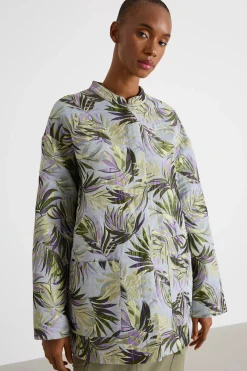 Giacca jacquard matelassé - Lilla Azzurro Verde