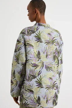 Giacca jacquard matelassé - Lilla Azzurro Verde