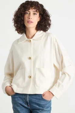 Giacca leggera con tasche - Bianco