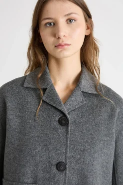 Giacca monopetto con tasche applicate - Grigio