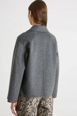 Giacca monopetto con tasche applicate - Grigio