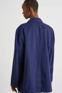 Giacca monopetto con tasche - Blu