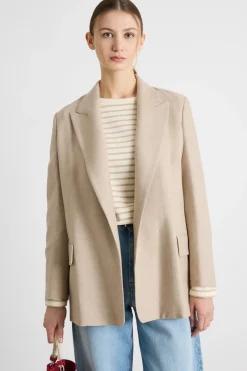 Giacca open-front - Beige