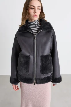 Giacca reversibile in jersey - Nero