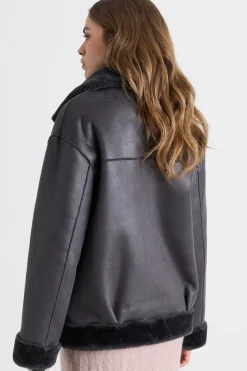 Giacca reversibile in jersey - Nero