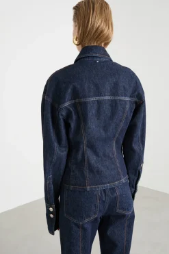 Giacca sfiancata in jeans - Blu