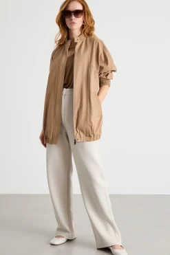 Giacca stile bomber - Cammello
