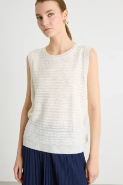 Gilet a coste - Bianco