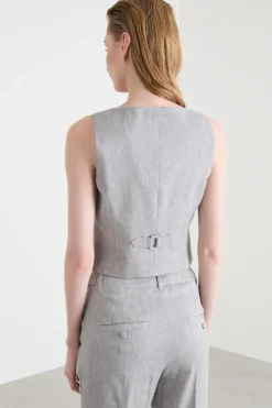 Gilet aderente - Grigio