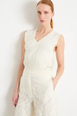 Gilet aderente in maglia - Bianco