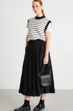 Gilet boxy - Bianco Nero