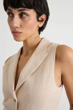 Gilet con tasche - Beige