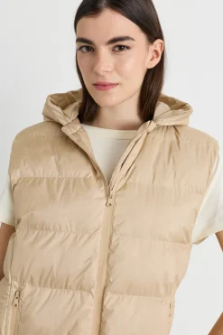 Gilet imbottito impermeabile - Cammello