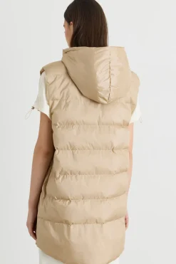 Gilet imbottito impermeabile - Cammello