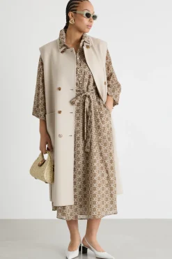 Gilet in double - Beige