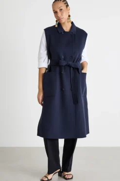 Gilet in double - Blu