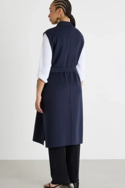 Gilet in double - Blu