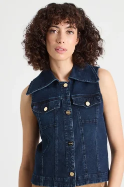 Gilet in jeans - Blu